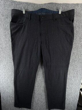 Hiltl Dress Pants Charcoal Gray Wool Italy Vitale Barberis Canonico ACTL 40X29